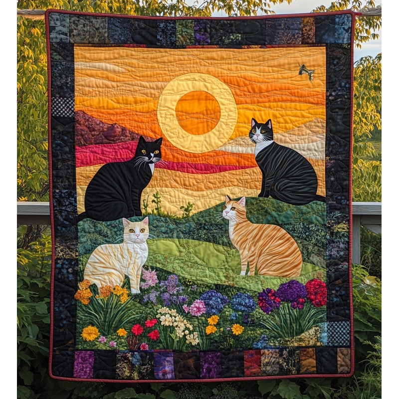 Cat Garden DAI090125209 Quilt Blanket