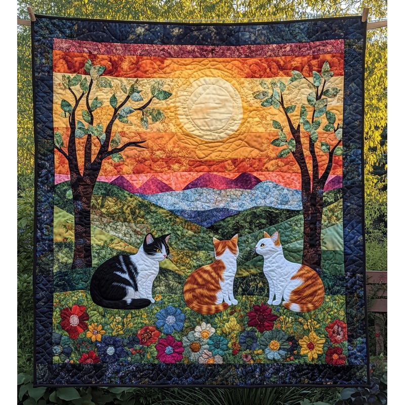 Cat Garden DAI090125210 Quilt Blanket