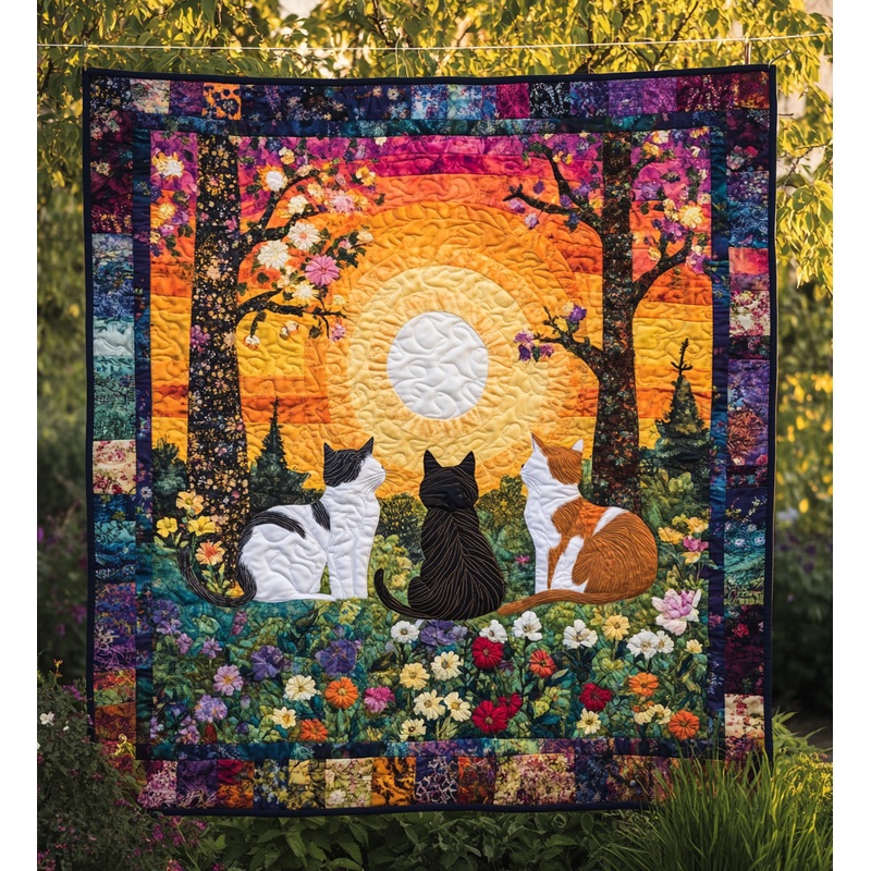 Cat Garden DAI090125212 Quilt Blanket