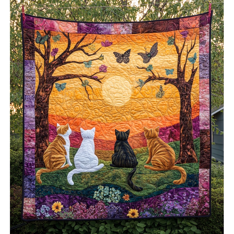 Cat Garden DAI090125213 Quilt Blanket
