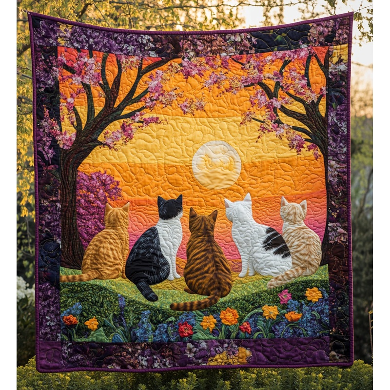 Cat Garden DAI090125214 Quilt Blanket