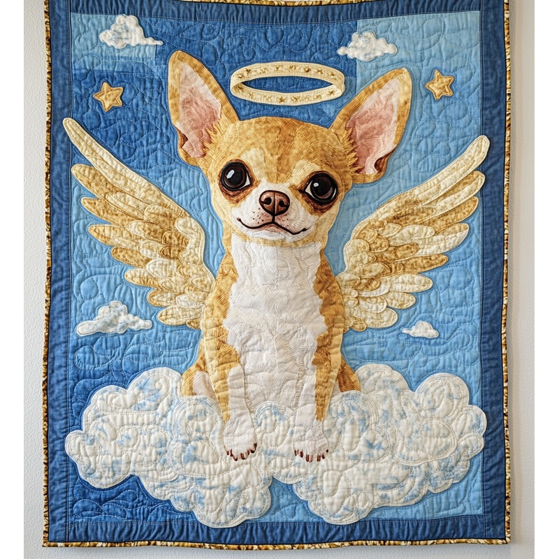 Chihuahua Angel DAI090125195 Quilt Blanket