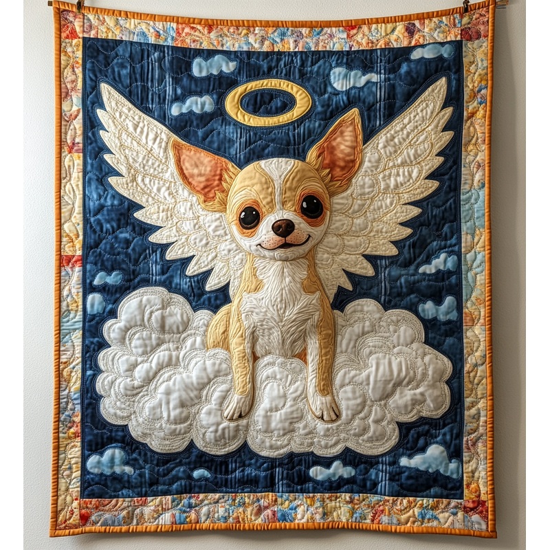 Chihuahua Angel DAI090125199 Quilt Blanket