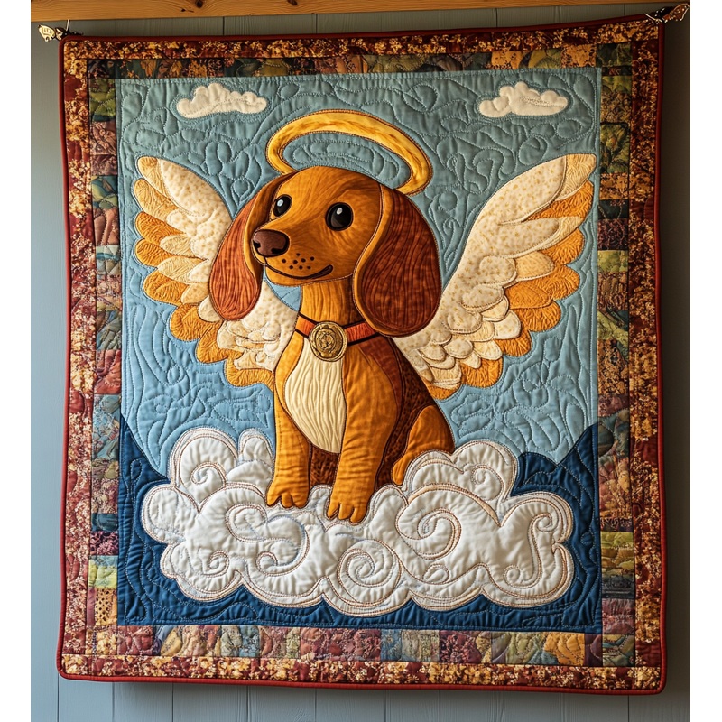 Dachshund Angel DAI090125176 Quilt Blanket