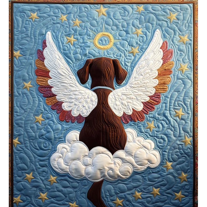 Dog Angel DAI090125182 Quilt Blanket