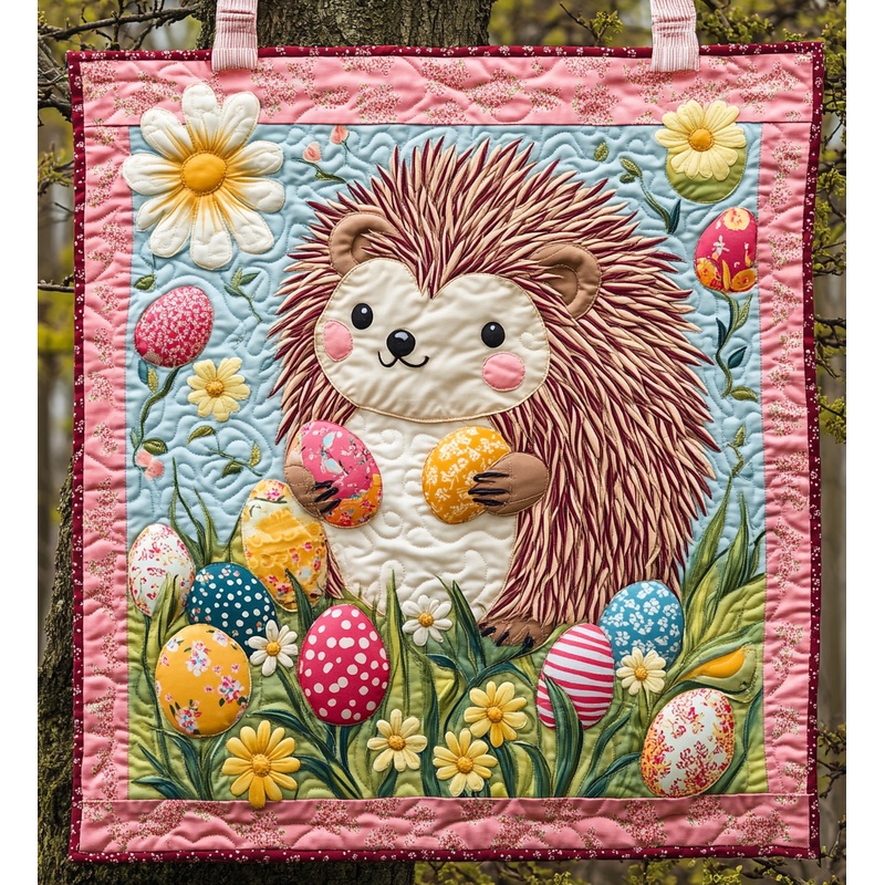 Easter Hedgehog DAI090125244 Quilt Blanket