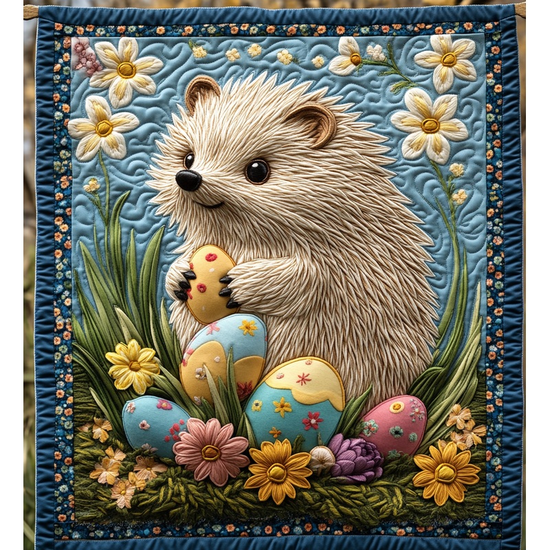 Easter Hedgehog DAI090125249 Quilt Blanket