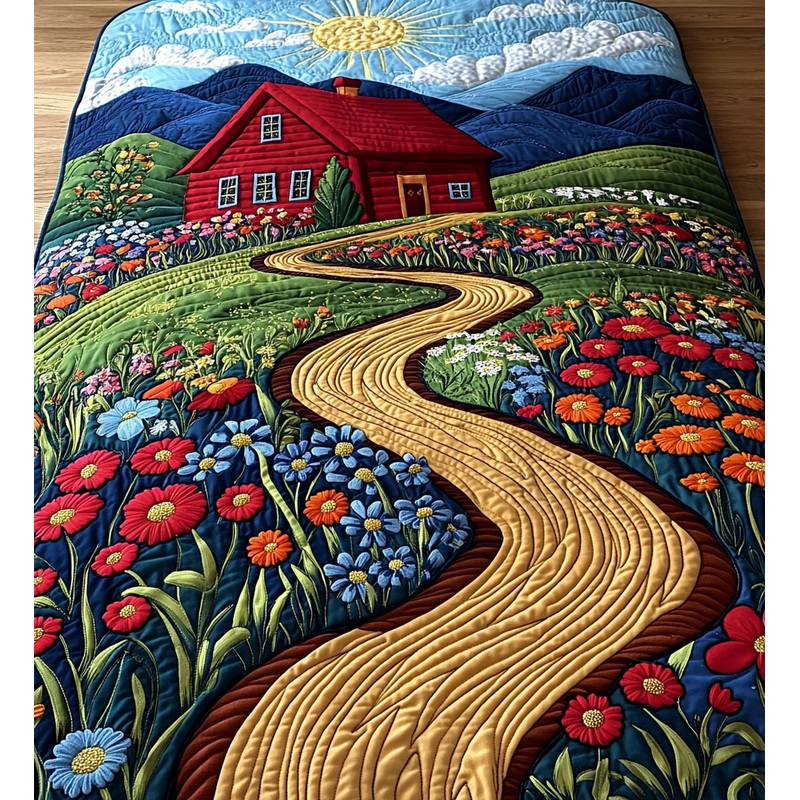 Flower Farm House DAI090125243 Quilt Blanket