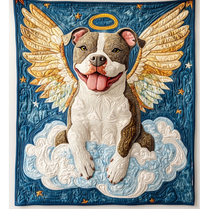 Pitbull Angel DAI090125177 Quilt Blanket