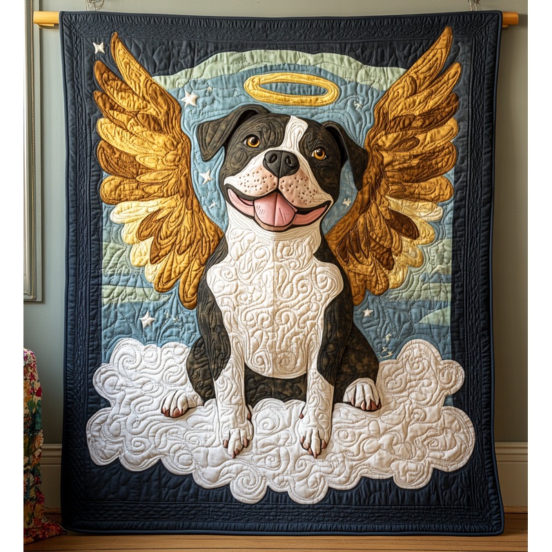 Pitbull Angel DAI090125178 Quilt Blanket
