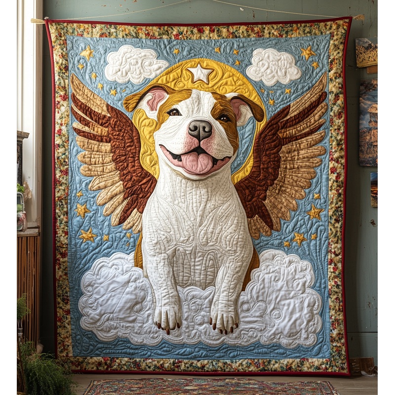 Pitbull Angel DAI090125179 Quilt Blanket