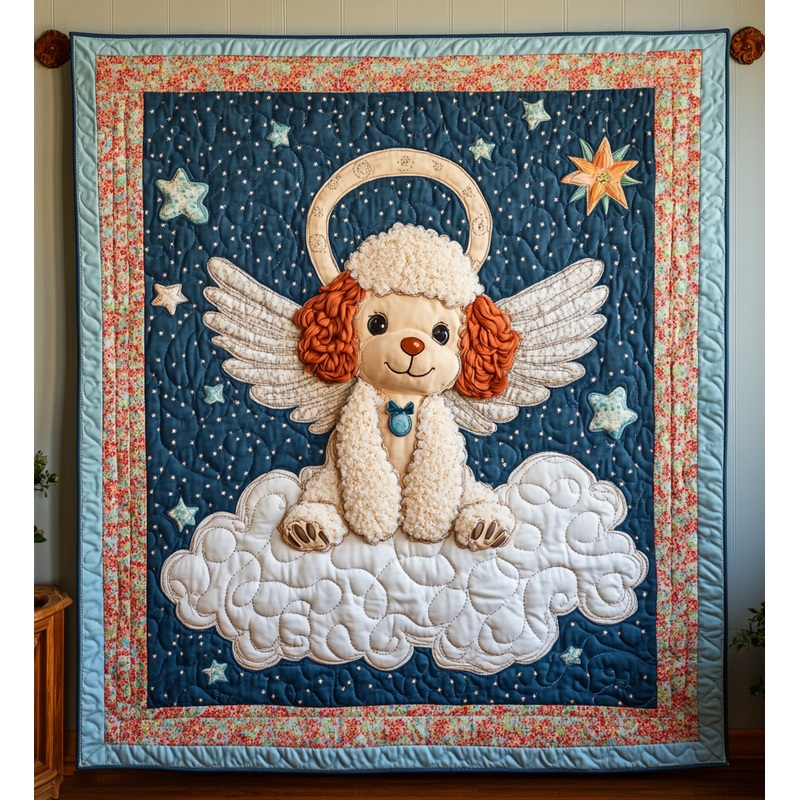 Poodle Angel DAI090125204 Quilt Blanket