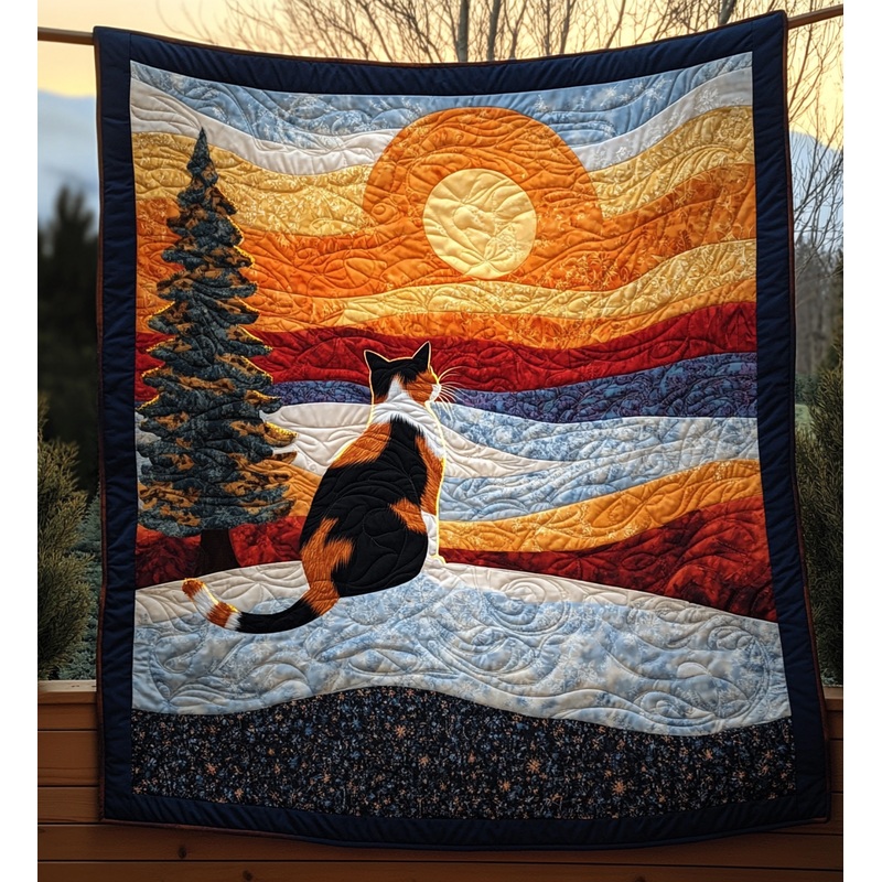 Sunrise Cat DAI090125207 Quilt Blanket