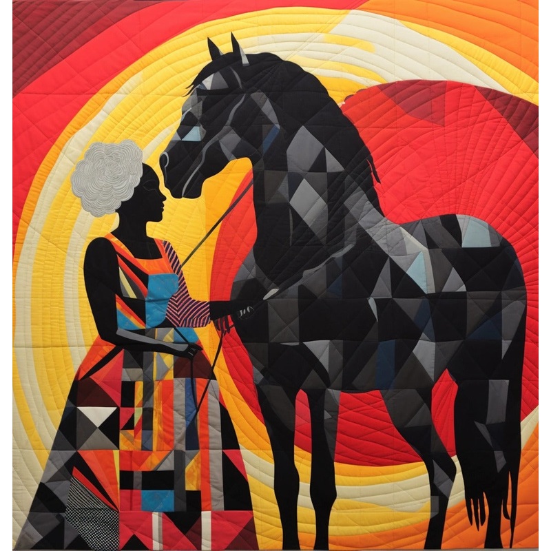 African And Horse BL07112345 Quilt Blanket