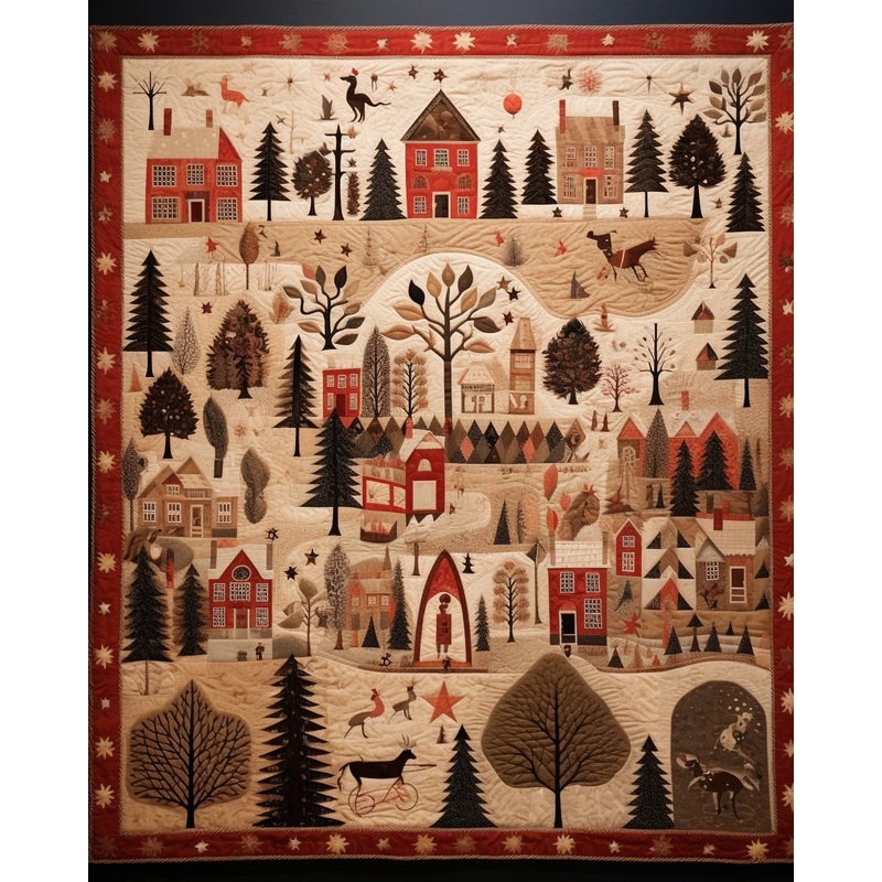 Christmas Village BL07112327 Quilt Blanket