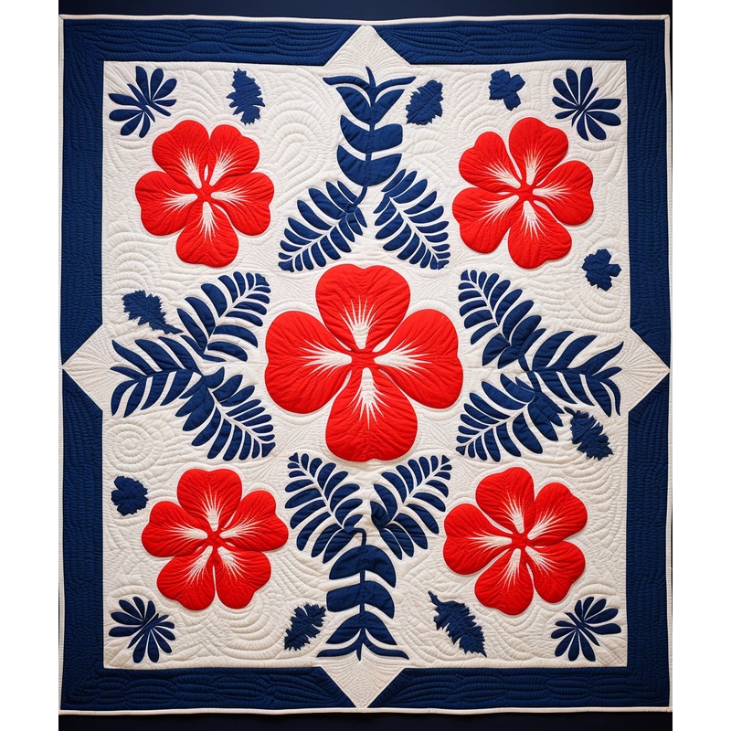 Hawaiian Flower BL911236 Quilt Blanket