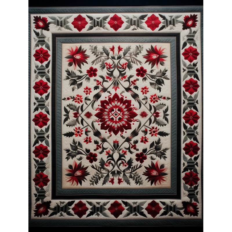 Amish Flower BL10112336 Quilt Blanket
