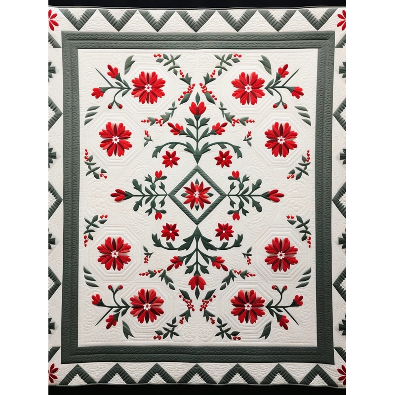 Amish Flower BL10112339 Quilt Blanket
