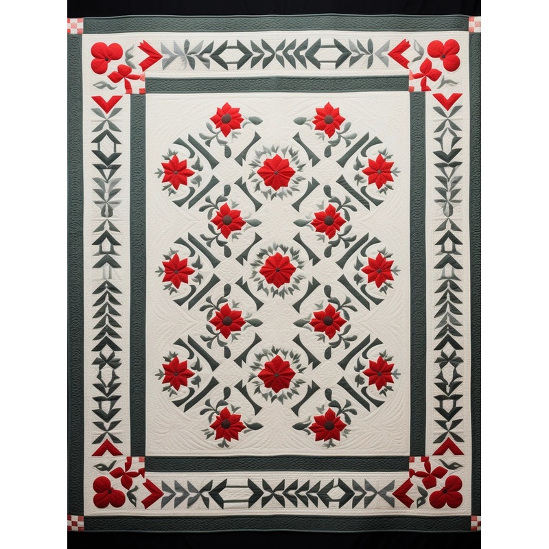 Amish Flower BL10112340 Quilt Blanket