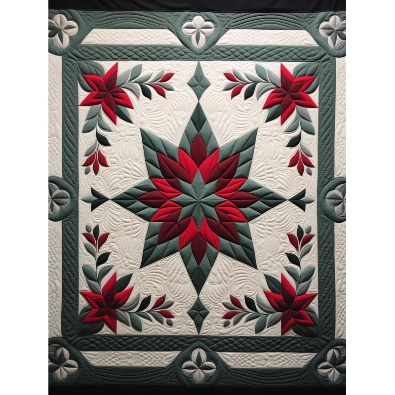 Amish Flower BL10112343 Quilt Blanket