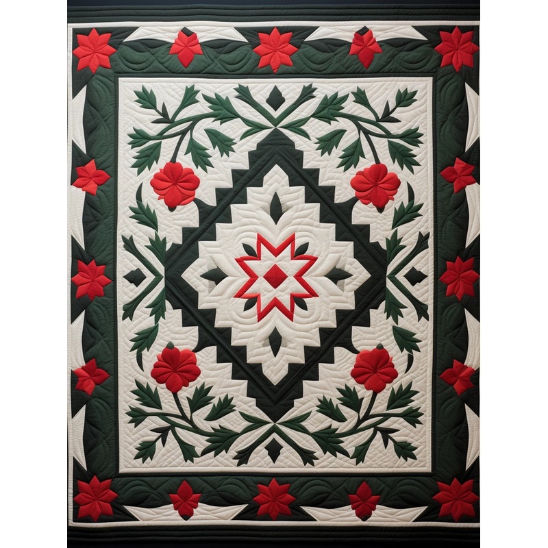 Amish Flower BL10112344 Quilt Blanket