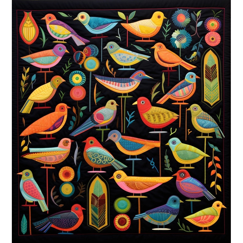 Birds BL9112384 Quilt Blanket