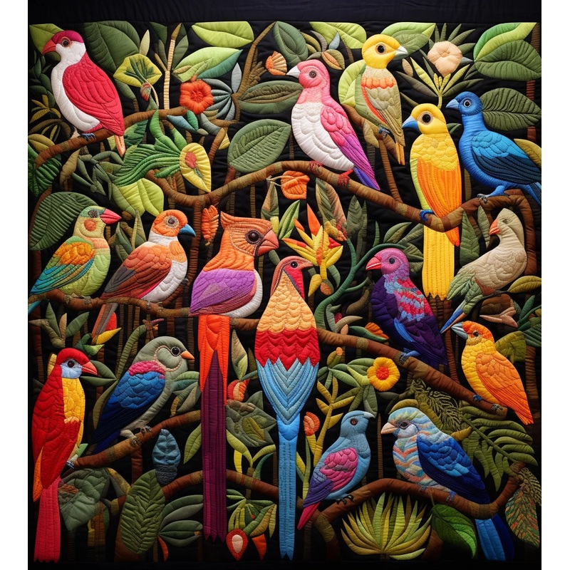 Birds BL9112393 Quilt Blanket
