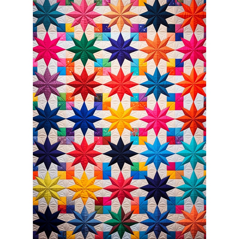 Colorful Star BL11112306 Quilt Blanket