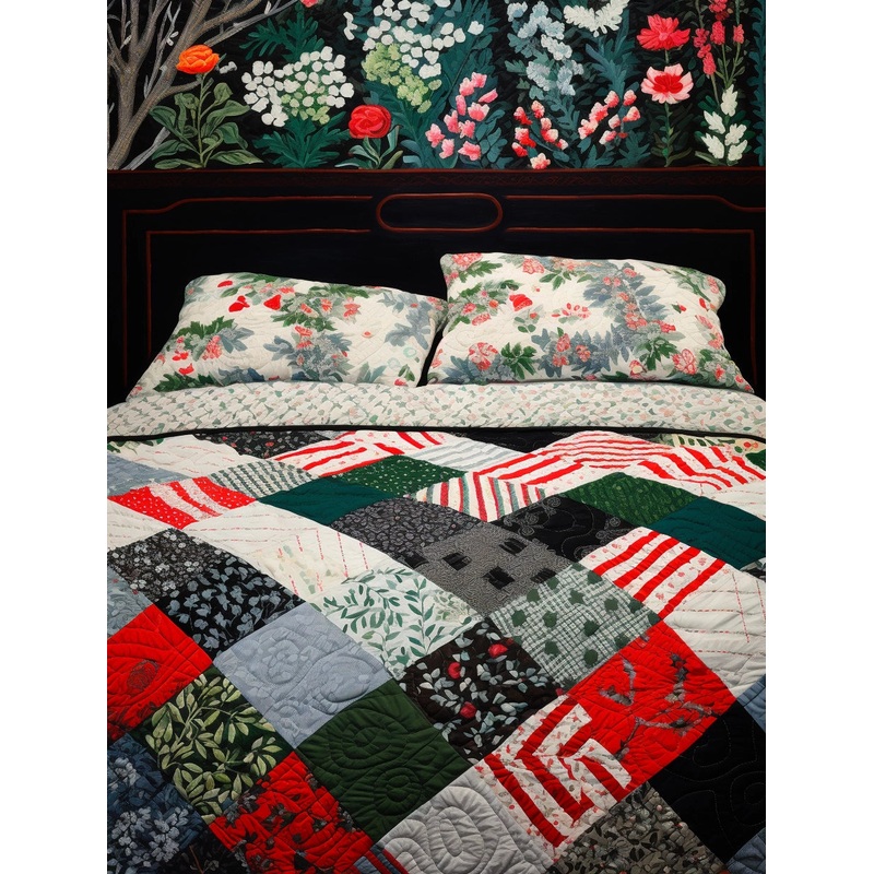 Floral Pattern BL10112350 Quilt Blanket