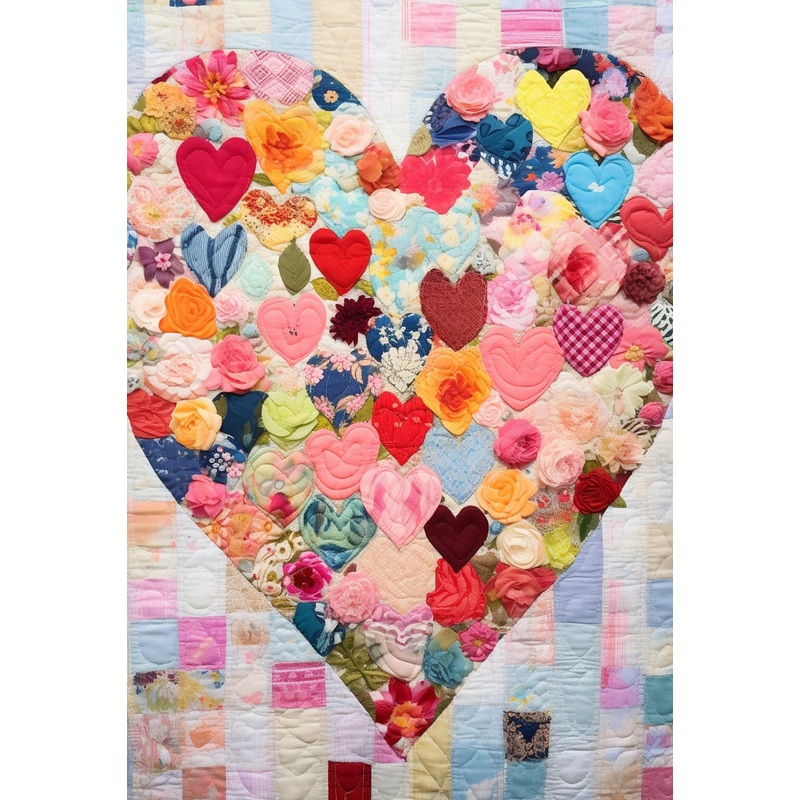 Flower Hearts BL9112312 Quilt Blanket