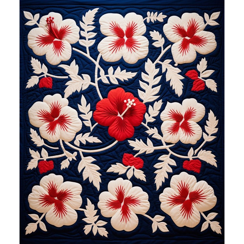 Hibiscus Flower BL911235 Quilt Blanket