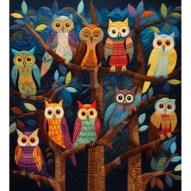 Owls BL9112387 Quilt Blanket