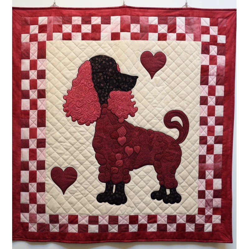 Poodle BL11112339 Quilt Blanket