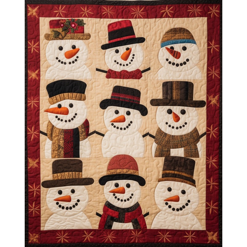 Snowman BL10112302 Quilt Blanket