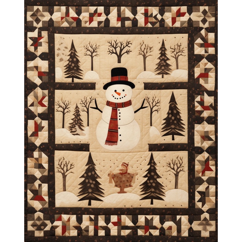 Snowman BL10112305 Quilt Blanket