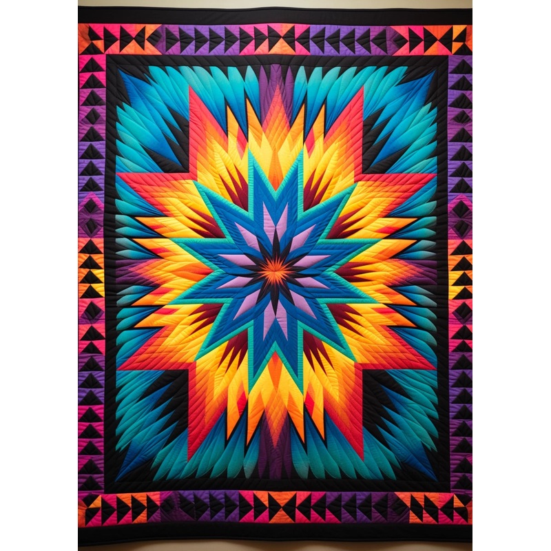 Vibrant Star BL9112366 Quilt Blanket