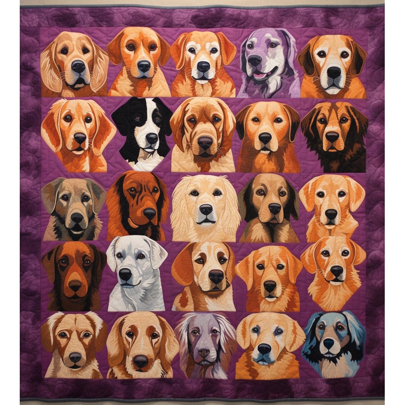 Golden Retriever TAI13112354 Quilt Blanket