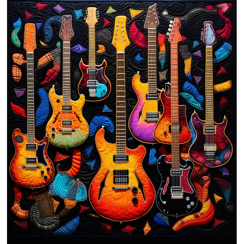 Guitar TAI14112335 Quilt Blanket