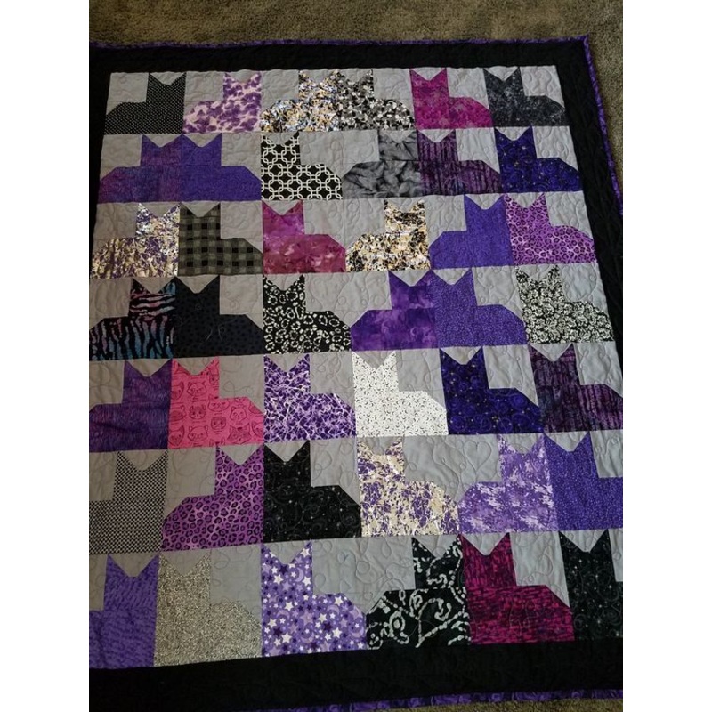 Purple Cat CLA15112341 Quilt Blanket