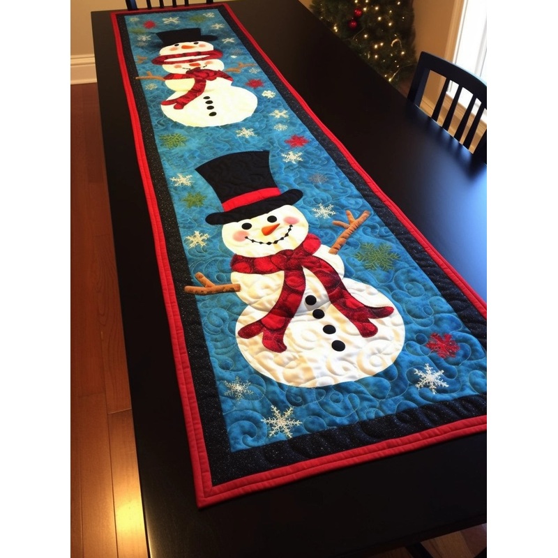 Snowman TAI15112331 Quilted Table Runner