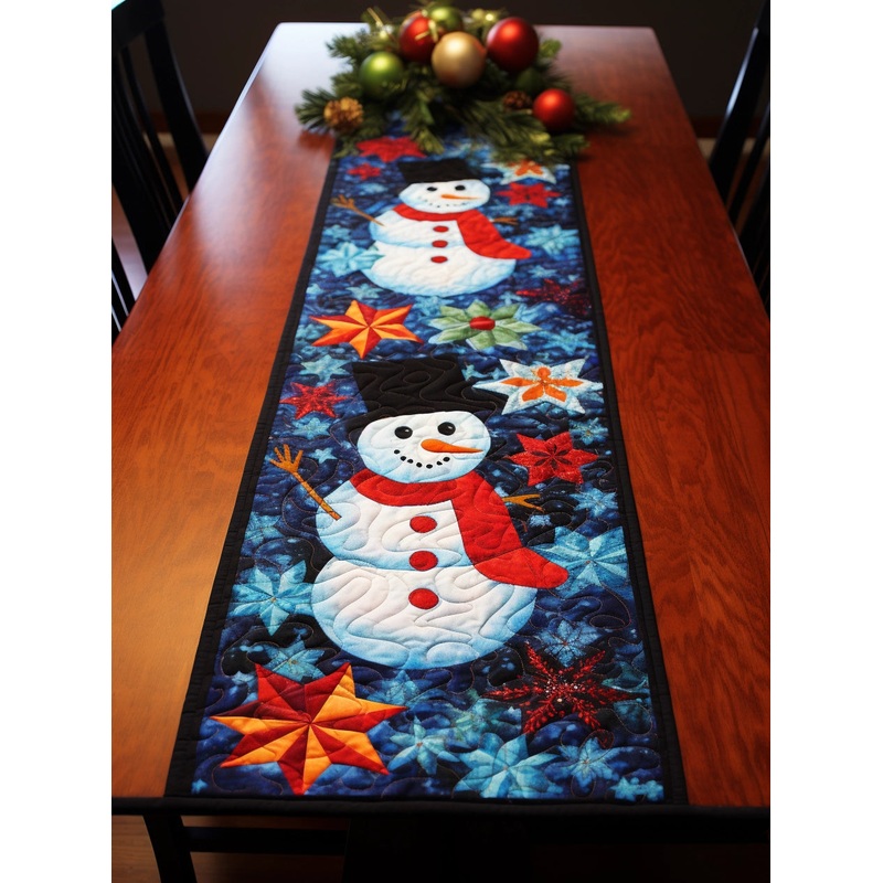 Snowman TAI15112332 Quilted Table Runner