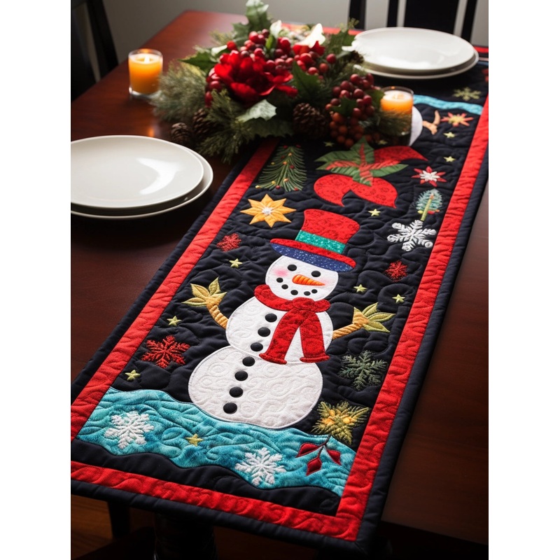 Snowman TAI15112334 Quilted Table Runner