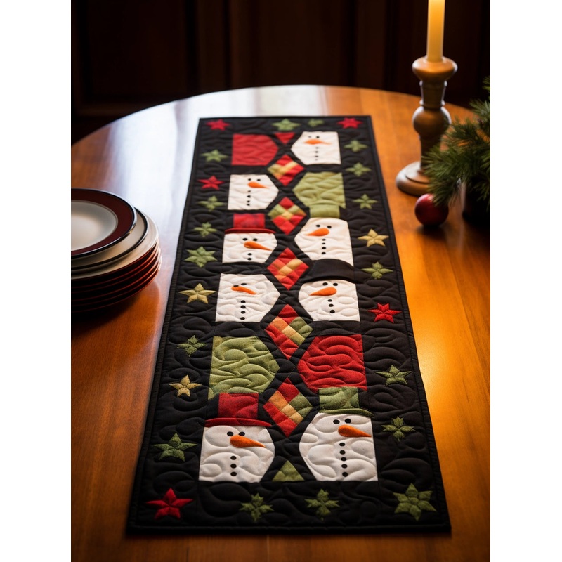 Snowman TAI15112347 Quilted Table Runner