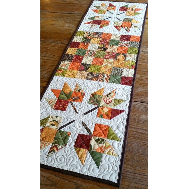Autumn Leaves CLA16112353 Quilted Table Runner