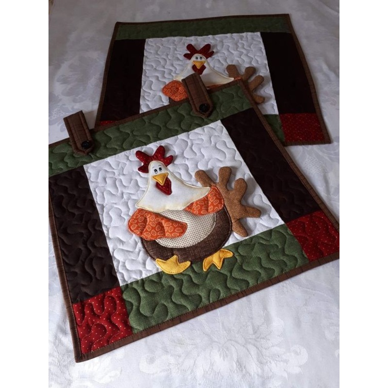Chicken CLA21112372 Quilted Placemats