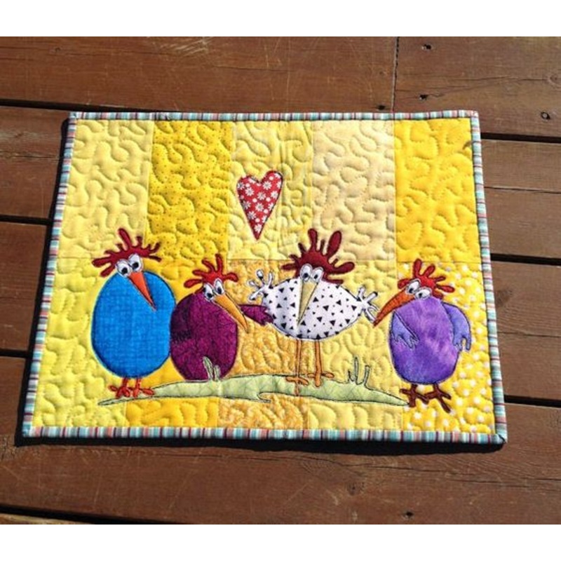 Chicken CLA21112389 Quilted Placemats
