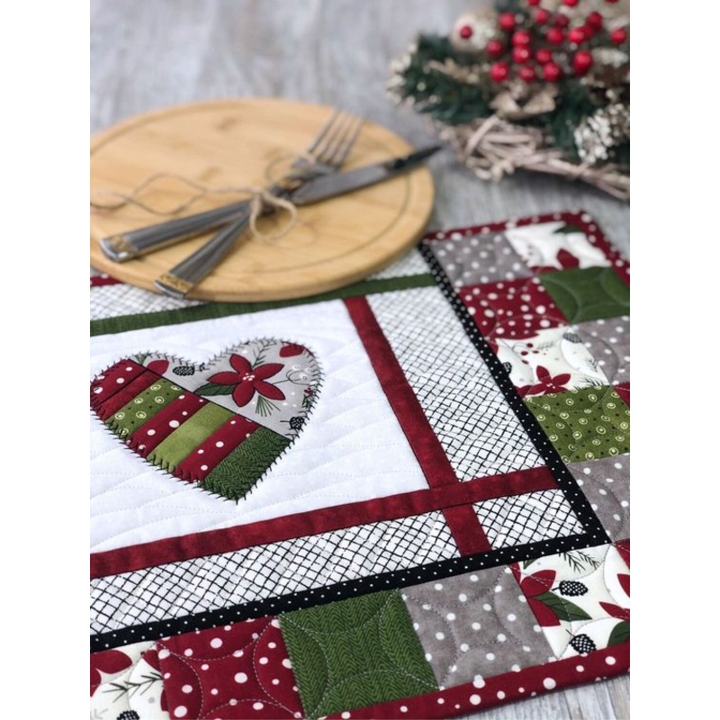 Christmas Heart CLA21112371 Quilted Placemats