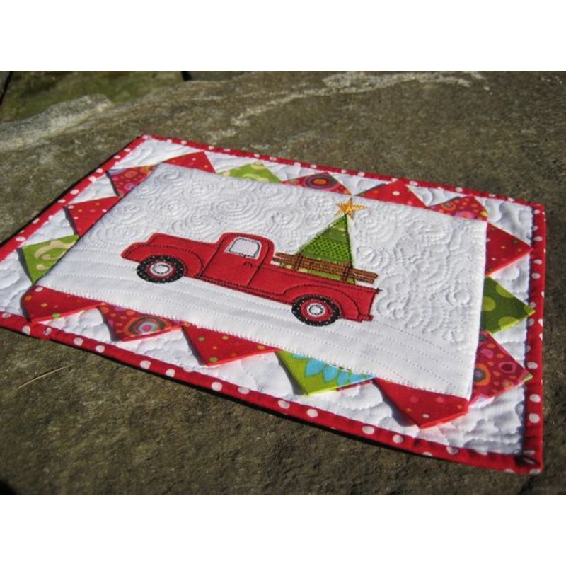 Christmas Truck CLA21112384 Quilted Placemats