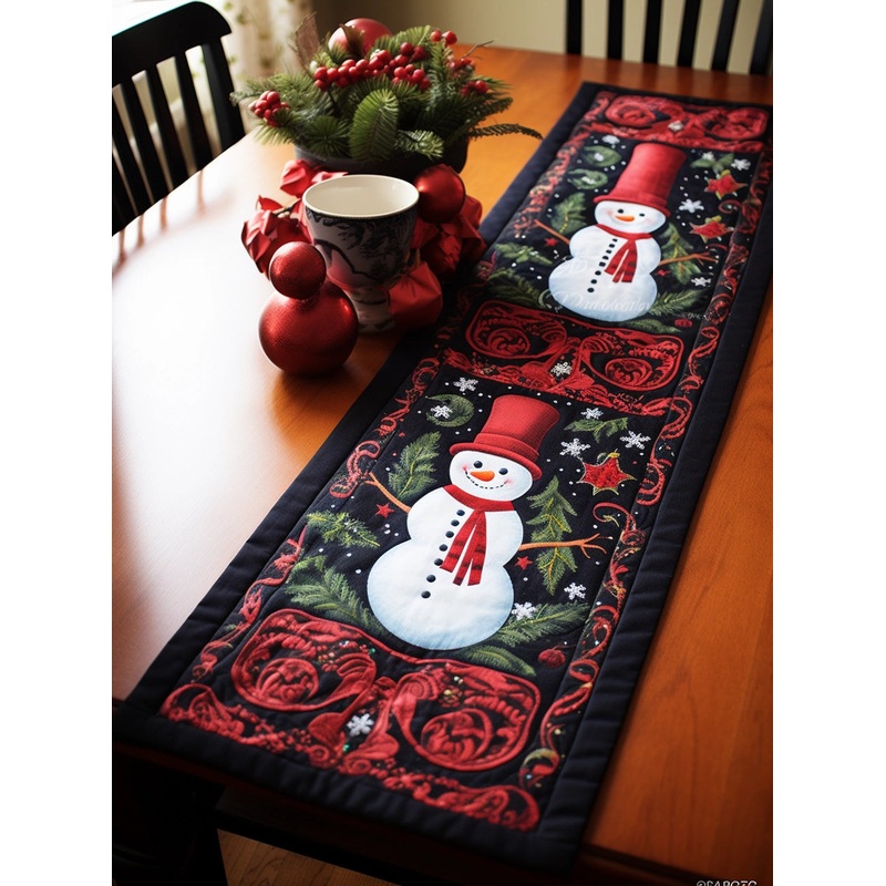 Snowman TAI29112308 Quilted Table Runner