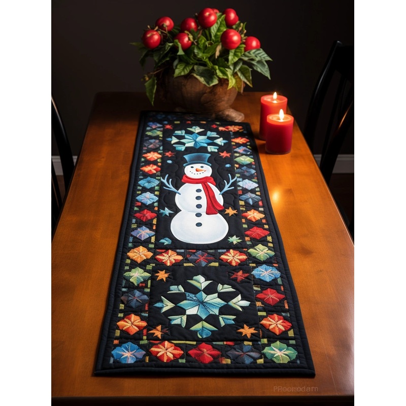 Snowman TAI29112309 Quilted Table Runner
